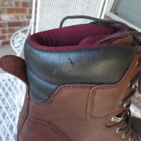 CHIPPEWA Men's Brown Leather Lace Up Steel Toe Waterproof Logger Boots Size 12 - Picture 7 of 11